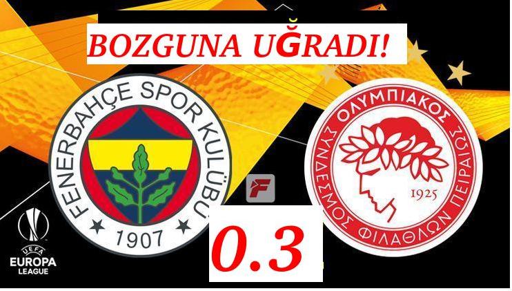 FENERBAHÇE BOZGUNA UĞRADI! 0-3