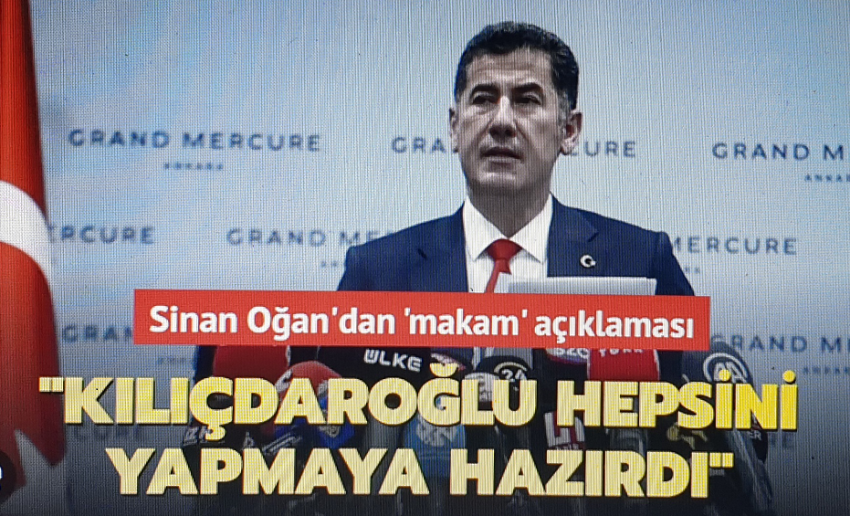 SİNAN OĞAN: ÖZGÜR ÖZEL KENDİSİNE SİYASETEN DAHA UYGUN BİR İSİM BULSUN!